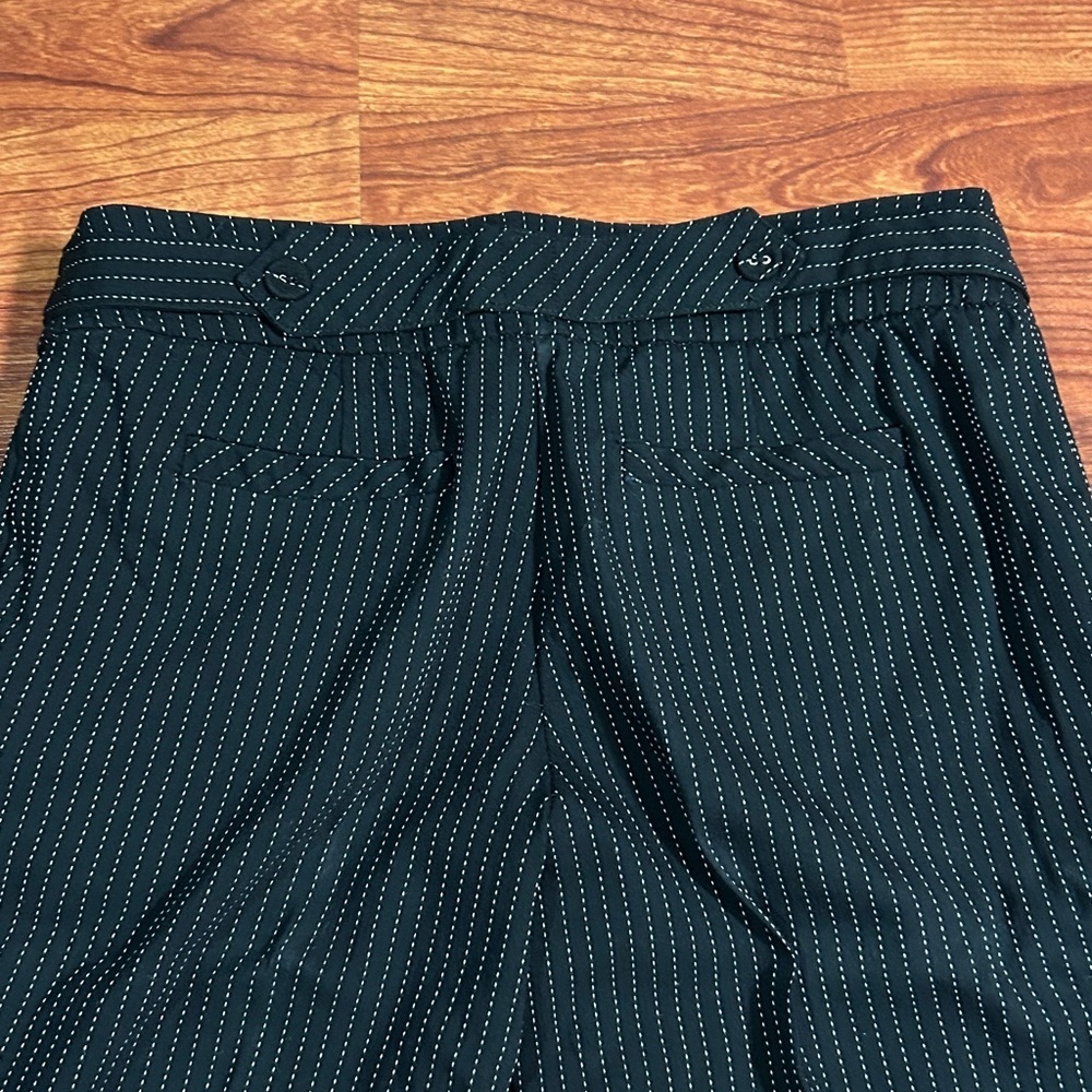 XOXO Women's Black with White Pinstriped Office Short - Picture 9 of 12